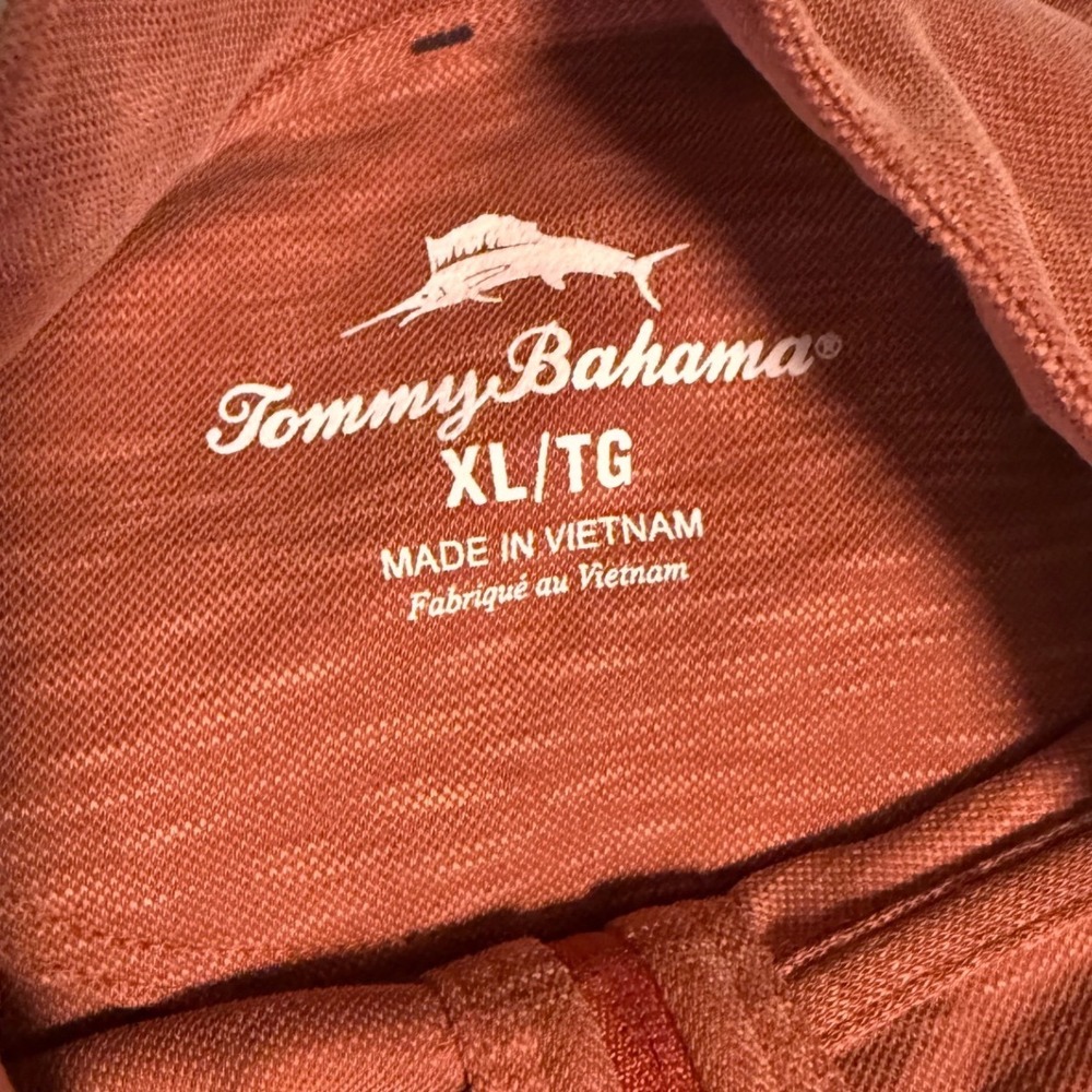 Tommy Bahama Mens XL Emfielder Qtr Zip Pullover Sweater Lot of 2 Orange Green - Picture 3 of 10